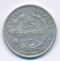 Costa Rica 1890. 25c Ag T:2- Costa Rica 1890. 25 Centavos C:VF Krause KM#130