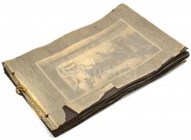 cca 1950-1955 Textilipari technikum megnyitó ünnepsége és helyiségei, fotóalbum 19 db beragasztott fotóval, 23,5x16 cm