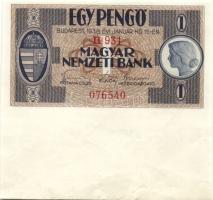 1938. 1P alsó széles ívszéllel T:II+ Csak egyszer hajtva!