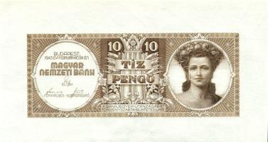 1943. 10P (tervezet) eredeti nyomólemezzel történt későbbi utánnyomata. Csak igen kevés példány készült belőle! T:I