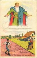 1942 Kellemes húsvéti ünnepeket! Szent István / Hungarian irredenta propaganda with Easter greeting (EK)