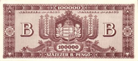 1946. 100.000BP piros "100 éves a Szigetváti Takarékpénztár...1969" fny-sal T:I