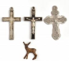 3 db kereszt medál + kis Bambi, m: 2,5-4 cm