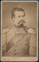 Wittelsbach II. Lajos bajor király (1845-1886), keményhátú fotó, 10,5×6,5 cm