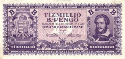 1946. 10.000.000B.-pengő T:II+