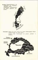 Ha a trianoni békét a győzőkre szabták volna. A megcsonkított Svédország. Kiadja a Magyar Nemzeti Szövetség / Trianon peace treaty, map of a lesser Sweden, Hungarian irredenta propaganda (EK)