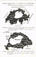 Ha a trianoni békét a győzőkre szabták volna. A megcsonkított Svájc. Kiadja a Magyar Nemzeti Szövetség / Trianon peace treaty, map of a lesser Switzerland, Hungarian irredenta propaganda (kis szakadás / small tear)