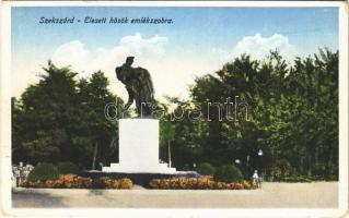 1928 Szekszárd, Elesett hősök szobra, emlékmű (EK)