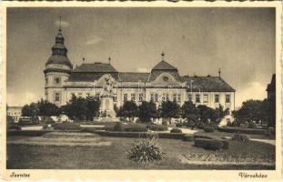 1938 Szentes Városháza, Hősök szobra, emlékmű (EK)