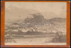 cca 1890 Triest. Salzburg, Berchtesgaden 3 db keményhátú fotó 10x16 cm