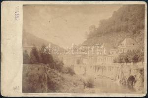 cca 1890 Herkulesfürdő keményhátú fotó 10x16 cm