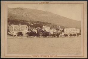 cca 1890 Abbázia 2 db keményhátú fotó 10x16 cm