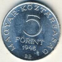 1948. 5Ft Ag "Petőfi" T:2 kis ph.