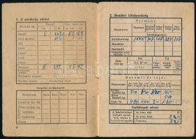 1953-54 Beadási könyv abádszalóki lakos részére, több bejegyzéssel