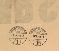 cca 1920-40 "Sikerült olcsóbb papírt szereznünk, ismét 4 fillér 1 lej a Magyar Szó", plaká...