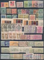 1888-1956 Magyar és külföldi okmánybélyeg összeállítás A/4-es berakólap mindkét oldalán