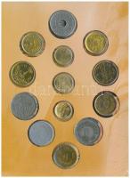 Egyiptom 13db nem hivatalos forgalmi sor karton dísztokban T:1--2- Egypt 13pcs non-official coin set in cardboard case C:AU-VF