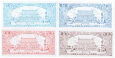 Kína DN Égetési pénz (6xklf) T:I-II (egyik T:III-, többször hajtott, lyukkal)
China ND Hell banknot...