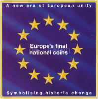 1980-1998. "Európa utolsó nemzeti érméi" 15xklf ország pénze díszcsomagolásban T:1-2 1980-1998. "Europe's final national coins" 15xdiff nation's money in original case T:1-2