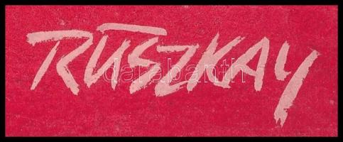 Ruszkay György (1924-1998): 3 db humoros grafika. Vegyes technika, kollázs, papír, mindegyik jelzett...