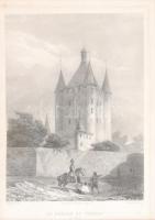cca 1790 Larbalestier: Le donjon du temple. Bastille. Acélmetszet. Üvegezett keretben. 15x10 cm