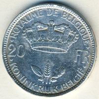 Belgium 1935. 20Fr Ag III.Leopold T:3 ph