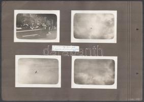 cca 1932-40 össz. 8 db vintage fotó: 1932 Endresz György pilóta és Bitai Gyula navigátor temetésének...