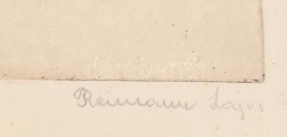 Reimann Lajos: Kutyák. Rézkarc 18x24 cm