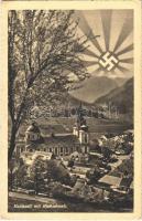 1938 Mariazell, mit Hochschwab / swastika montage. NSDAP (German Nazi Party) propaganda (EK)
