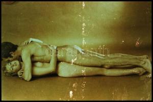 cca 1980 Örömszerző formációs gyakorlatok, szolidan erotikus felvételek, 12 db vintage NEGATÍV, 24x3...