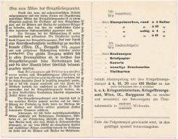 Der Kriegsfürsorgestempel / WWI Austro-Hungarian K.u.K. military support fund, folding card (lyukak ...