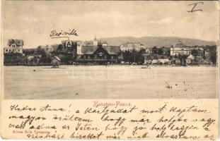 1901 Balatonfüred, Reé villa és Balaton part. Köves Béla kiadása (Rb)
