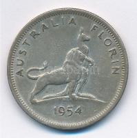 Ausztrália 1954. 1Fl Ag "II. Erzsébet" T:2 ph., patina Australia 1954. 1 Florin Ag "E...