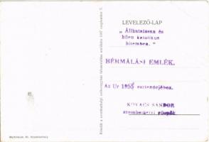 Szombathely, lebombázott székesegyház 1945. március 4-én, a kis szószék. Hátoldalon "1955-i bér...