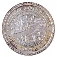 Amerikai Egyesült Államok 1987. "Dél-Dakota" Ag emékérem eredeti tokban (31,20g/0.999/39mm...
