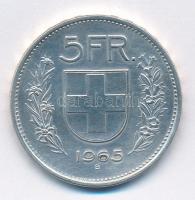 Svájc 1965B 5Fr Ag T:2 Switzerland 1965B 5 Francs Ag C:XF Krause KM#40