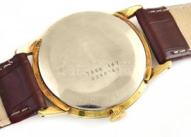 Certina kézi felhúzós férfi karóra, szép gyöngyház számlappal új bőr szíjjal, működő, jó állapotban ...