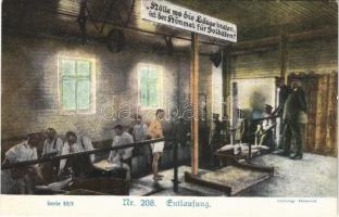 Entlausung. Serie 53/3. Nr. 208. / WWI German military, disinfection room. Hofphotogr. Kühlewindt. Kriegshilfe München