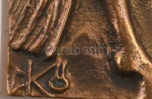 Kő Pál (1941-2020): Fehér László lovat lopott. Bronz plasztika. Jelzett, 32x18 cm