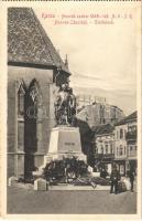 Kassa, Kosice; Honvéd szobor 1848-49. A 9-J.K. Honvéd Zászlóalj emlékének, csendőr, üzletek / military monument, gendarme, shops