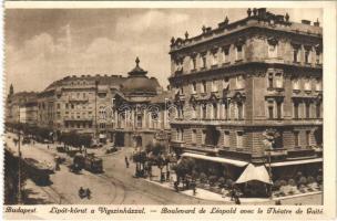 Budapest XIII. Lipót körút, Vígszínház, villamosok (EK)