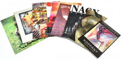 8 db képzőművészeti katalógus: Schrammel Imre, Mazzag István, Nagy Sándor, Körmendi-Csák gyűjtemény, Drienyovszky János, Koppány Attila, Bujdosó Ernő, Giricz Máté. Kiadói papírkötés.