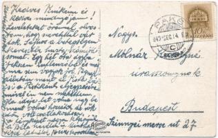 1940 Paks, Tavasz utcai présházsor, Iparos székház, Dunai park, Erzsébet sétatér és uszoda, Kiss Pál...