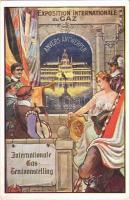 1926 Exposition Internationale du Gaz Anvers / Internationale Gas-Tentoonstelling Antwerpen / International Gas Exhibition Antwerpen, advertisement art postcard (non PC) (EK)
