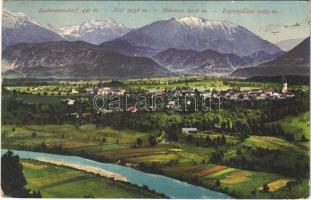 1917 Radovljica, Radmannsdorf; Stol, Zelenica, Begunjscica / general view with mountains (Rb)