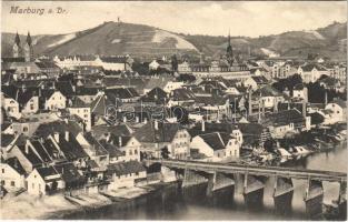 Maribor, Marburg; general view, bridge