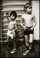 cca 1982 A birkózó sport utánpótlásának nevelése, gyermekek edzésen és mérkőzés közben, Magyar Alfré...