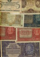 Lengyelország 1919-20. 5M, 20M (2x), 100M, 1000M (2x), 5000M + 1929. 50Zl + 1934. 100Zl T:II/III,III,IV