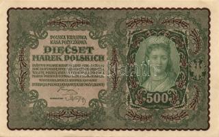 Lengyelország 1919. 500M (2x) egyugrású sorszámmal T:II