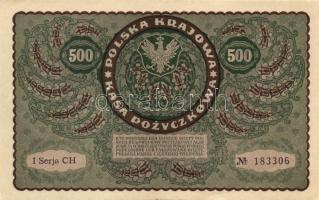 Lengyelország 1919. 500M (2x) egyugrású sorszámmal T:II